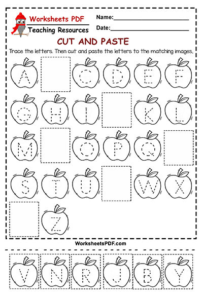 Cutting Activities for Preschoolers - Worksheets PDF