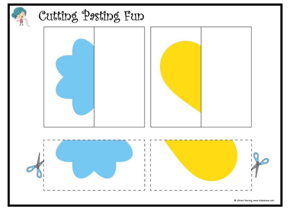 Love Shape Cutting and Pasting Activity - KidzeZone