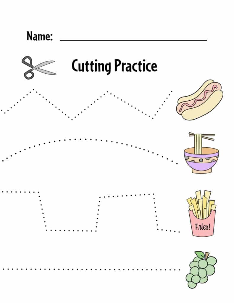 Free Printable Cutting Worksheets for Preschoolers ⋆ The Hollydog ...