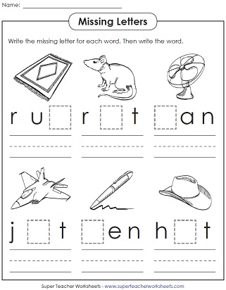Phonics Worksheets: CVC Words