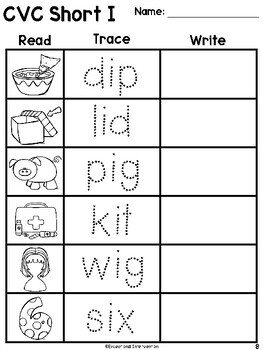 cvc word worksheet free