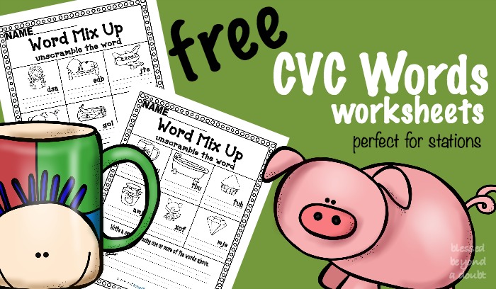 cvc word worksheet free