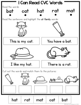 CVC Worksheets -Worksheets Library