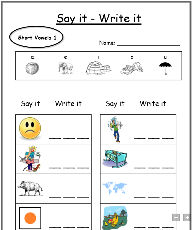 CVC Worksheets Printable Work Sheets • KeepKidsReading
