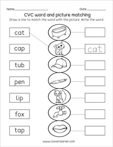 cvc worksheet printable