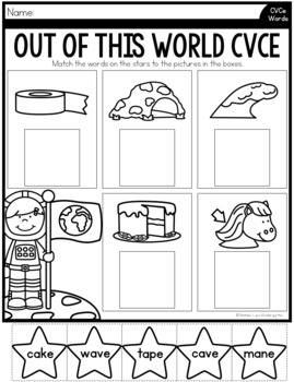 FREE CVCe Worksheets | Matching CVCe Words - Natalie Lynn Kindergarten