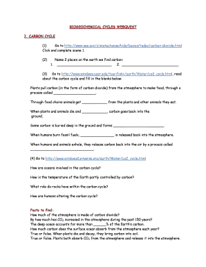 cycles worksheet answers