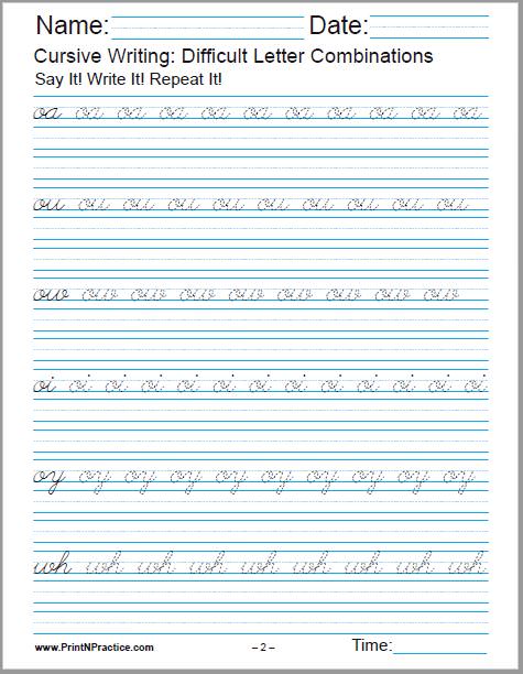 50+ Cursive Writing Worksheets ⭐ Alphabet Letters, Sentences ...