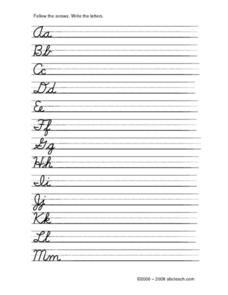 d nealian cursive worksheet