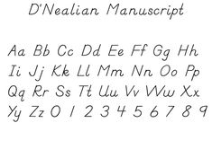 d nealian handwriting clipart