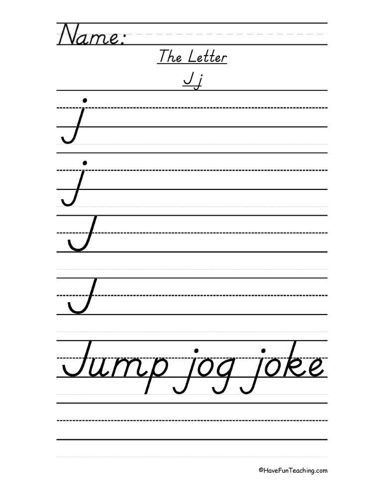 d nealian style handwriting worksheet