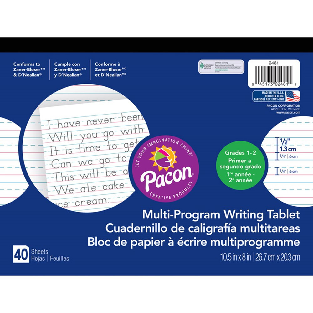 DNealian Chart Tablet - 25 Sheets