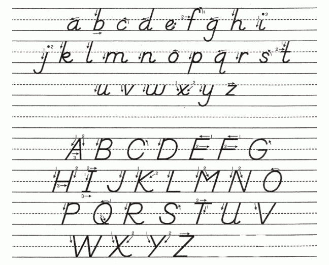 DNealian Alphabet Tracing Worksheet -