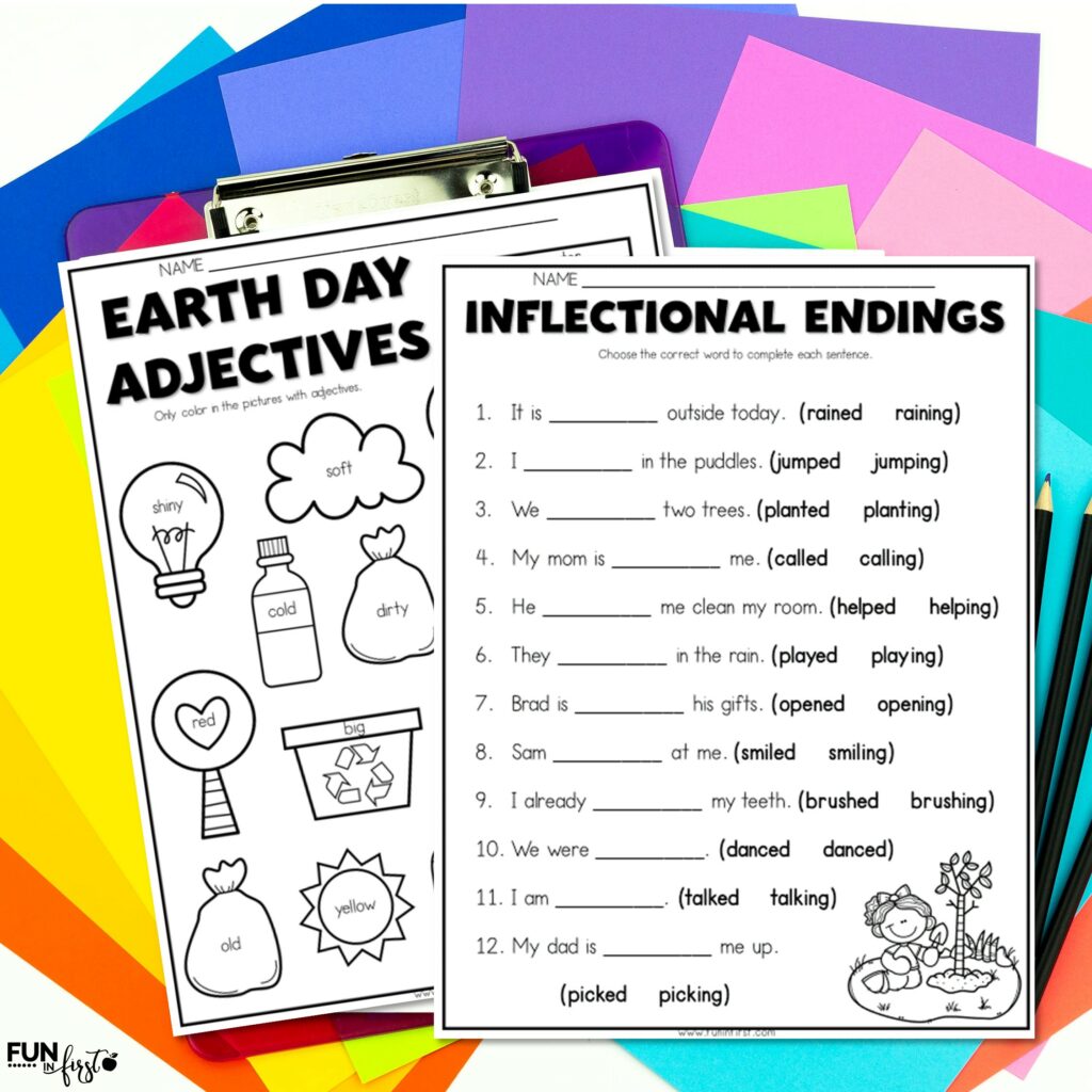 April Math and Literacy Worksheets - Fun in First