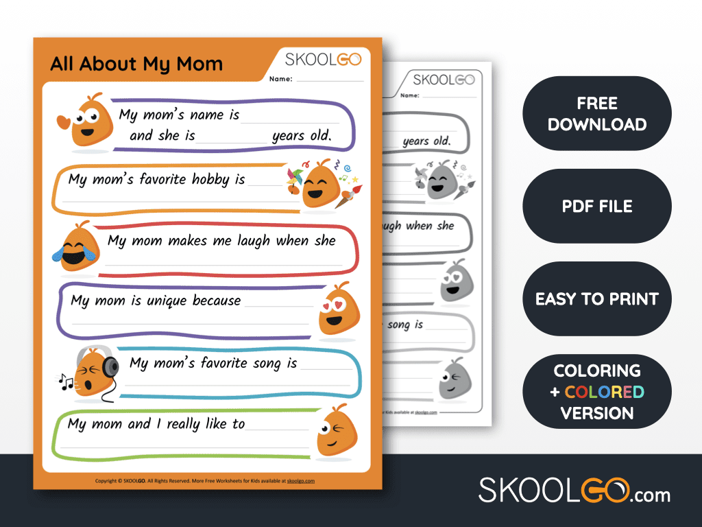 All About My Dad 2 - Free Worksheet - SKOOLGO