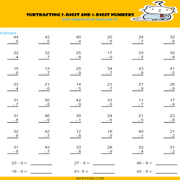 Math Worksheet - Math Dad
