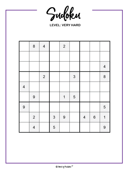 daily sudoku printable version