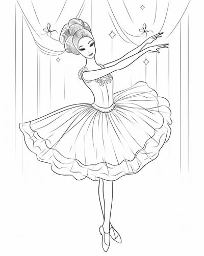 Ballet Dancer Coloring Pages &  coloring book.
