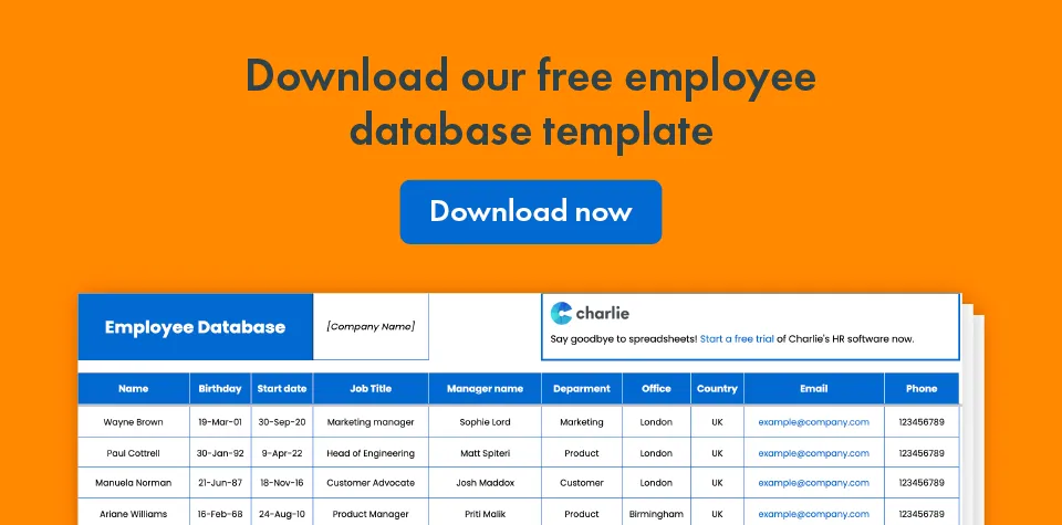 Why You Need an Employee Database (+ Free Excel Template) - Worksheets ...