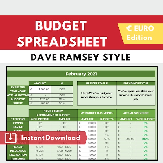 dave ramsey budget worksheet