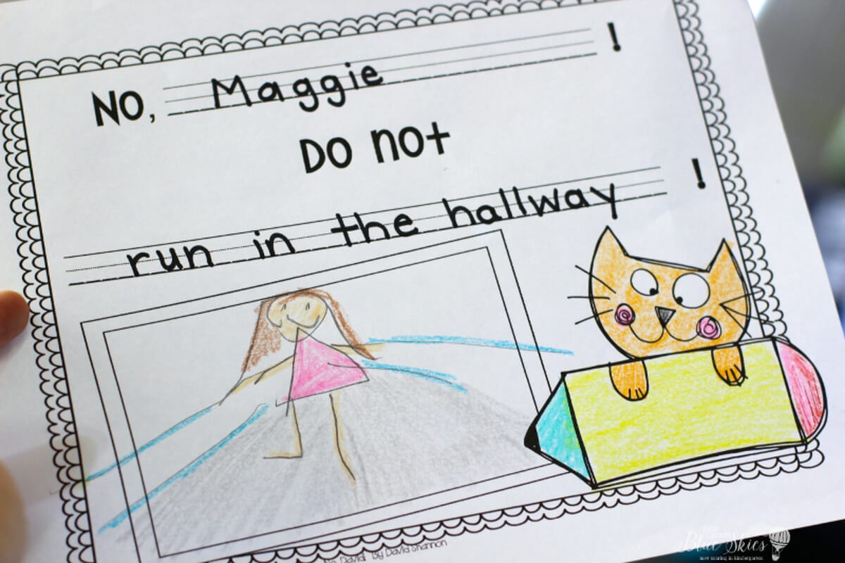 david goes to school worksheet