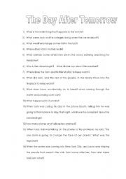 day after tomorrow worksheet