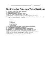 day after tomorrow worksheet