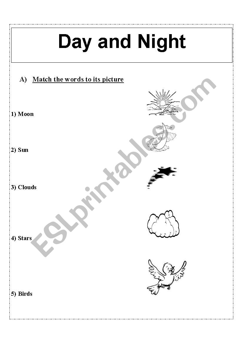 Day and Night - ESL worksheet by adahab