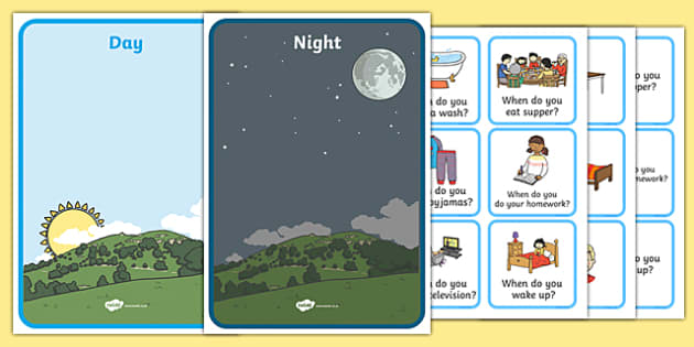 day and night worksheet for kindergarten