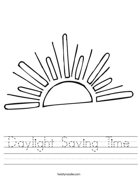 Daylight Saving Time Worksheet - Twisty Noodle
