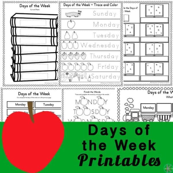 days of the week printable worksheet