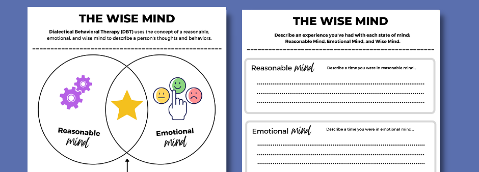 DBT Wise Mind Worksheet | Mentally Fit Pro