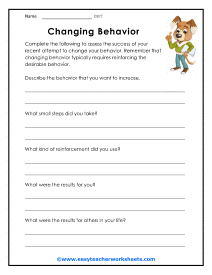 dbt worksheet for patients