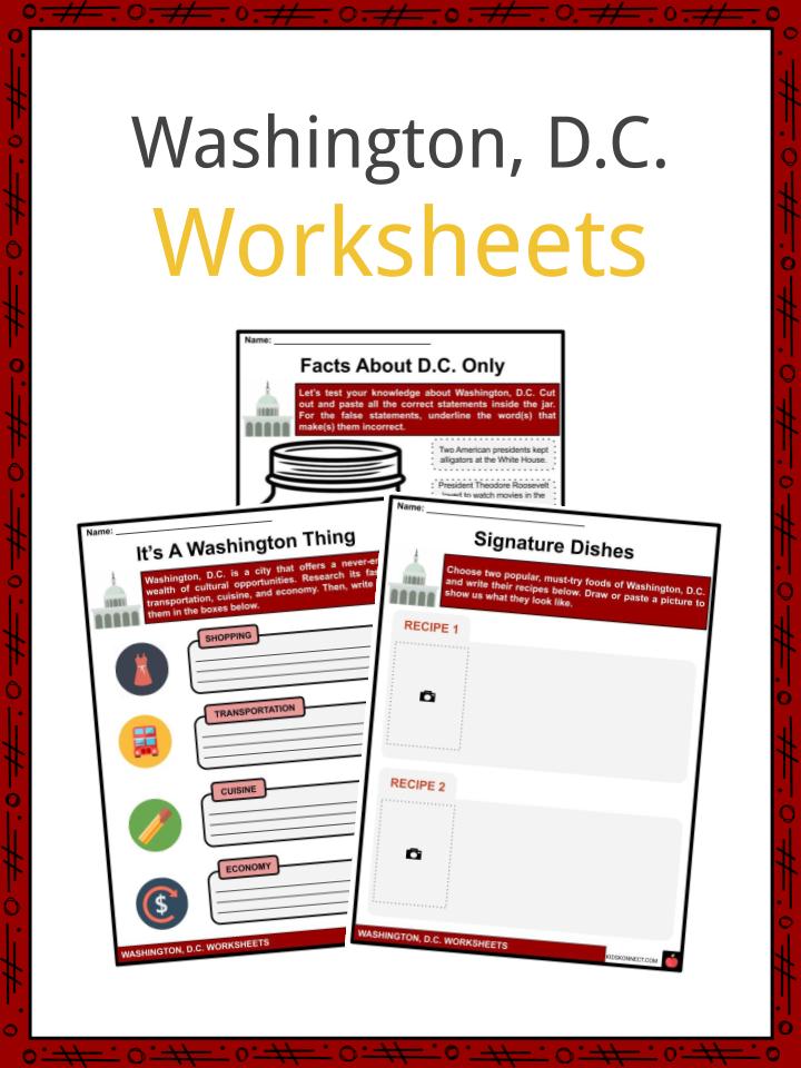 Washington, D.C. Facts, Worksheets, Etymology &  History For Kids