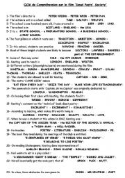 Dead Poets Society worksheets