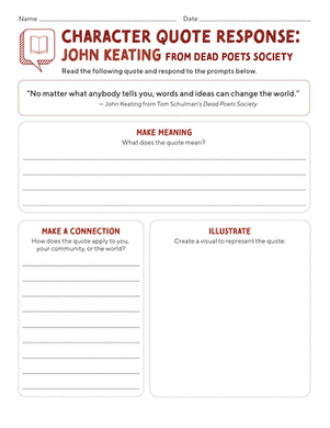 dead poets society worksheet