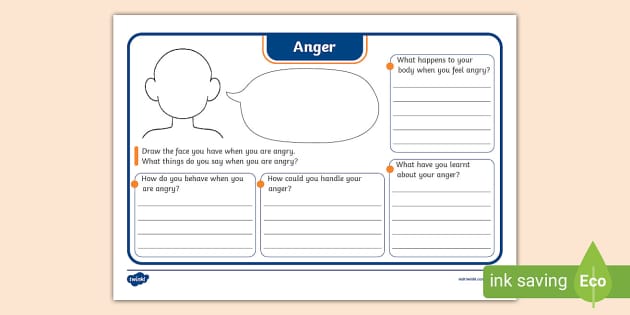 dealing with anger worksheet
