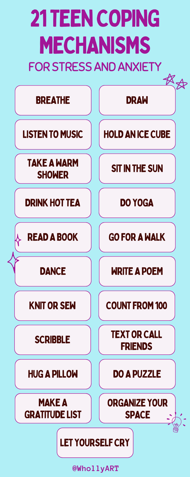 3 Easy Stress and Anxiety Coping Skills Worksheets for Teens