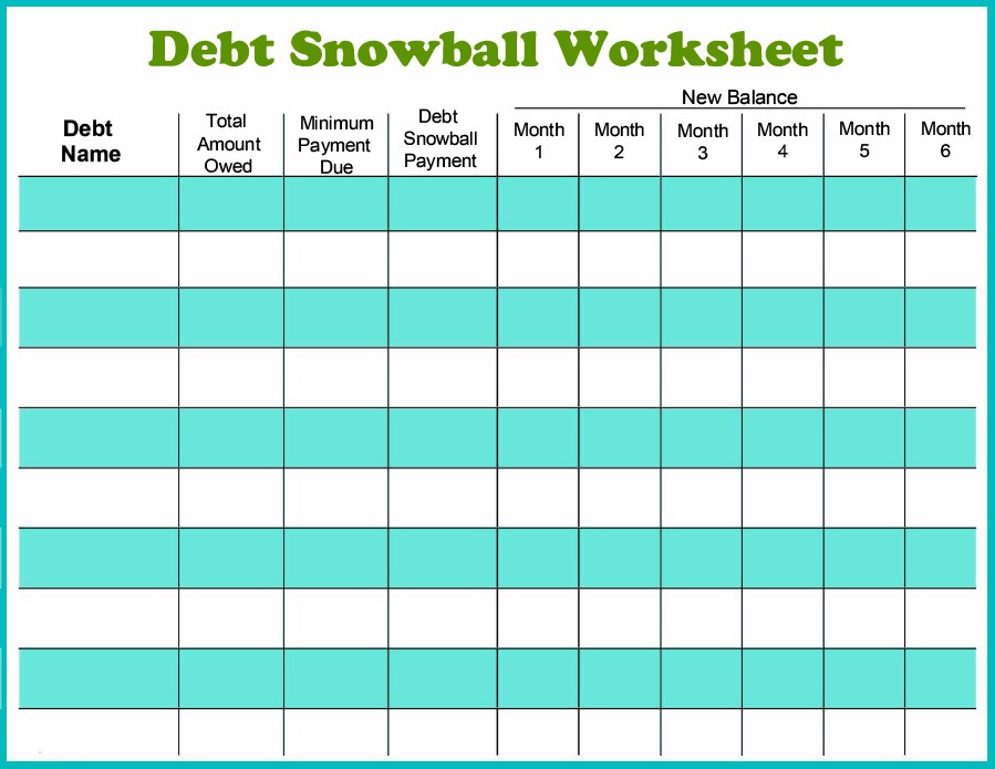 38 Debt Snowball Spreadsheets, Forms &  Calculators ❄❄❄