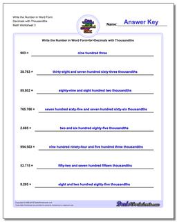 Standard, Expanded and Word Form: Write Numbers in Word Form