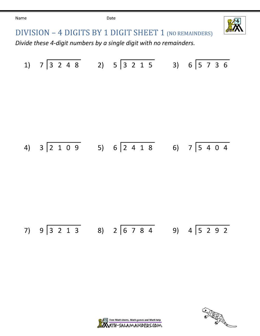 decimal long division worksheet