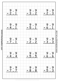 Decimal Subtraction - No Regrouping - 5 Worksheets / FREE ...