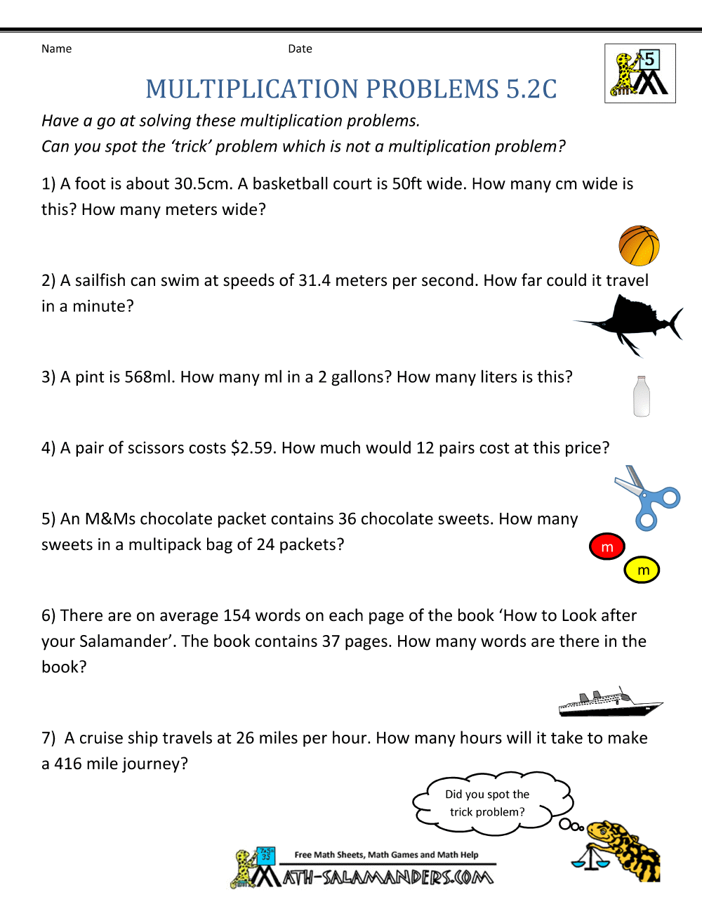 decimal word problem worksheet 5th grade
