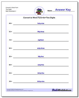 Standard, Expanded and Word Form: Write Numbers in Word Form