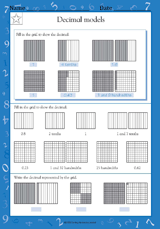 decimal worksheet 4th grade