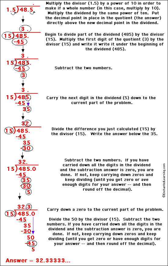 decimal worksheet with answers