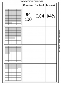 decimals fractions and percents worksheet