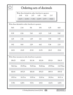decimals least to greatest worksheet