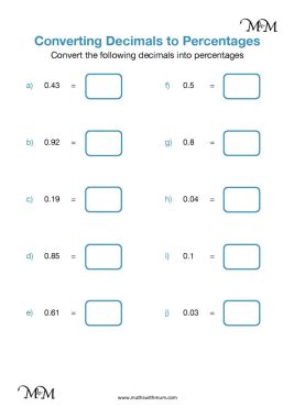 Converting Decimals to Percentages - Maths with Mum