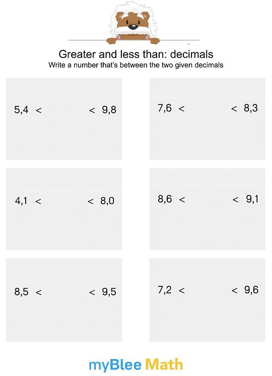 Decimal Numbers | myBlee Math